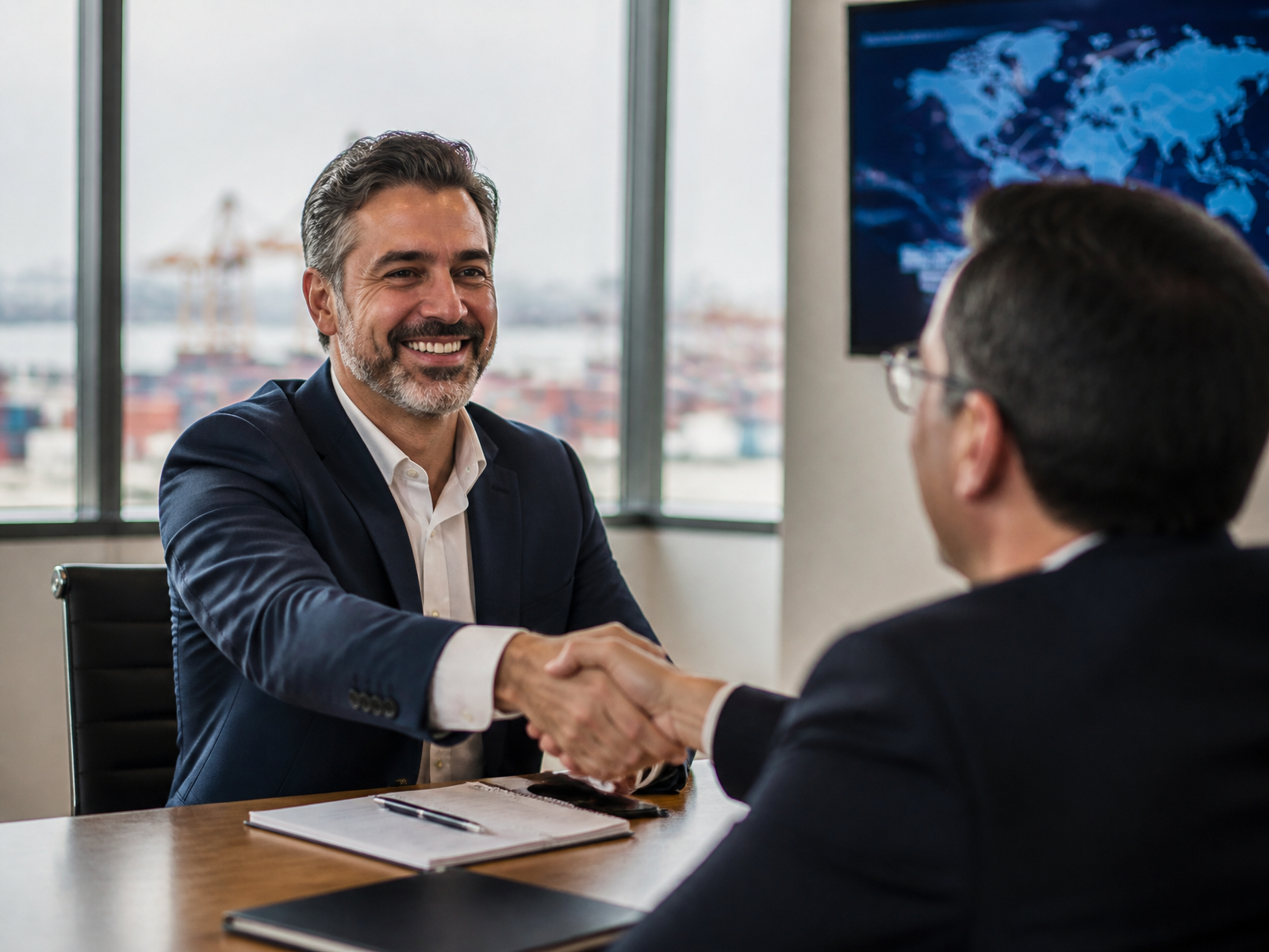 Business partnership meeting